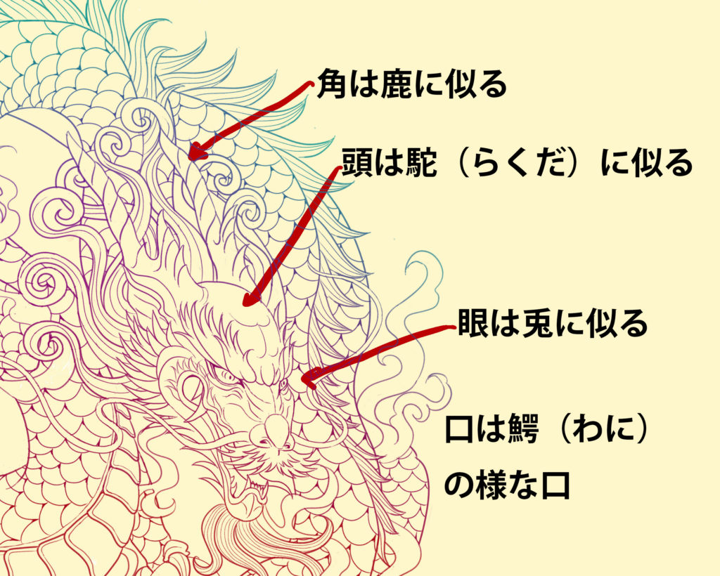 かっこいい龍のイラスト 簡単な描き方 顔編 動画付きでご説明します 幻想画家 奥田みき公式サイト 光の幻想アート