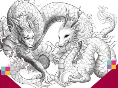 龍の描き方攻略法: かっこいい龍神画と動画チュートリアル！
