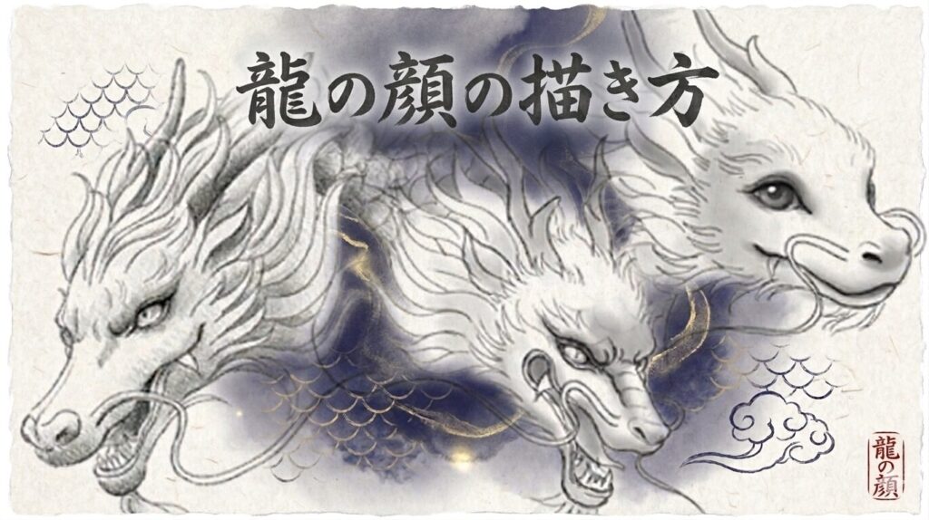 龍の描き方 顔 かっこいい龍と可愛い龍の表情の違いと描き分け