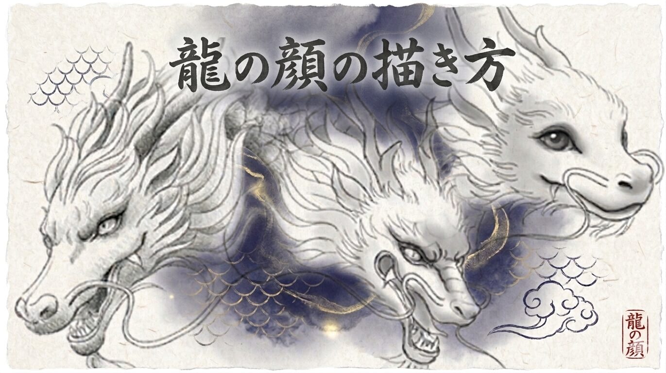 龍の描き方 顔 かっこいい龍と可愛い龍の表情の違いと描き分け